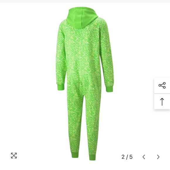 Men’s Puma Slime Onesie Green 535441-01 Size Large New - Picture 4 of 7